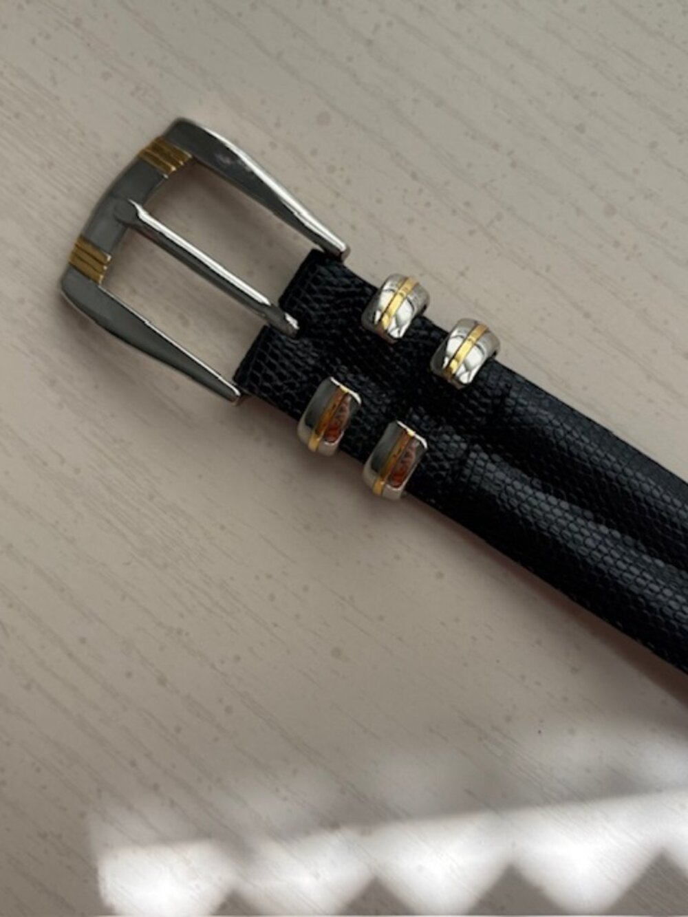 Vintage Men's Mezlan Lizard Leather Belt